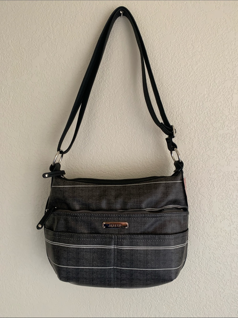 Rosetti Clara Mini Crossbody  Black & Gray Color